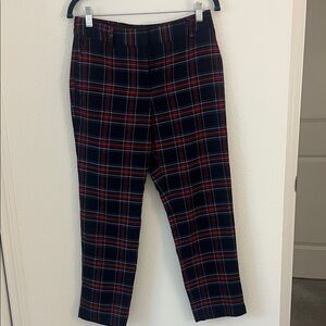 Women’s Hampshire Ankle Plaid Pants - Red and Black Sz 4p